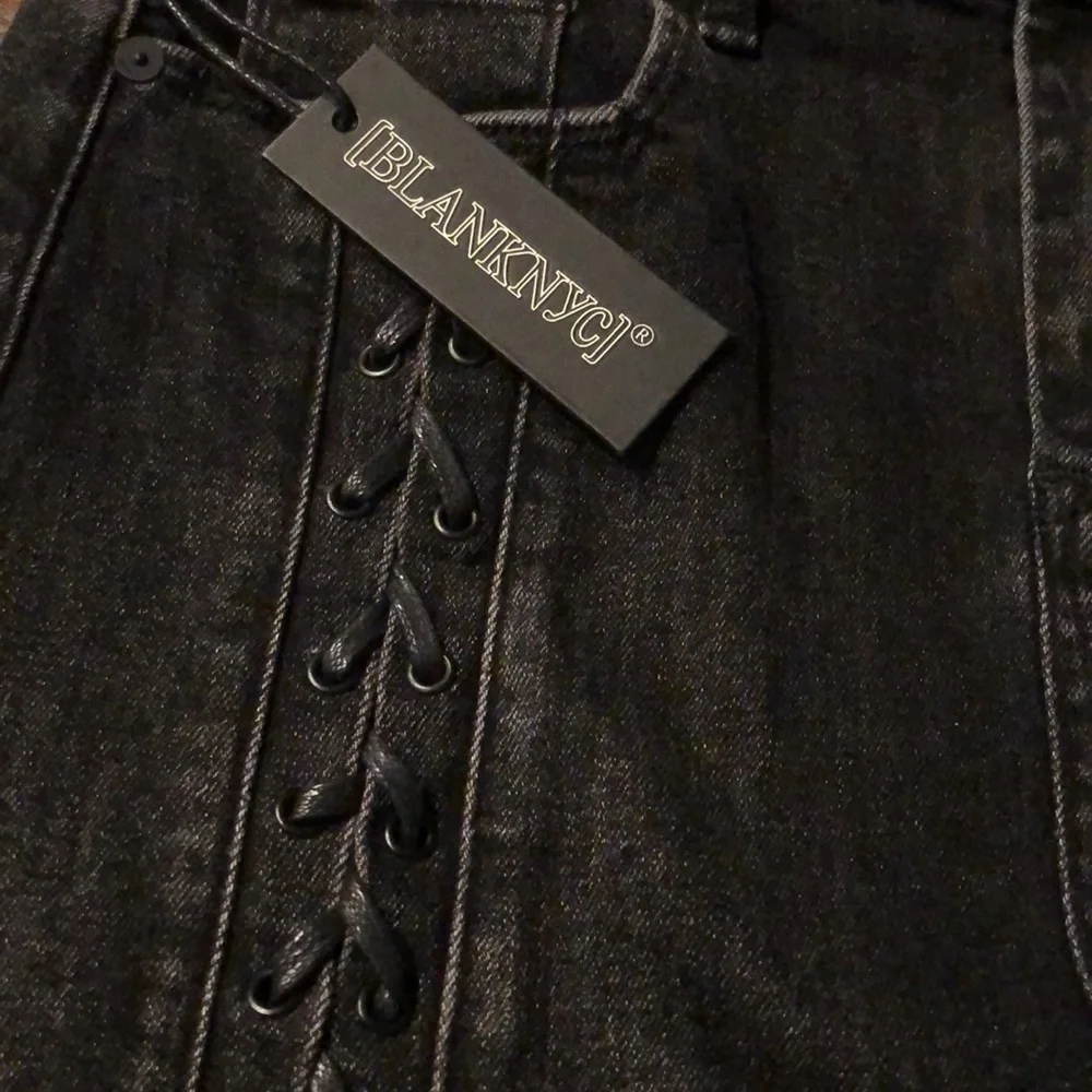 Blank NYC Black Denim Jeans Skirt M